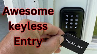 Keyless entry door lock touchscreen smart key review [upl. by Ellecram]