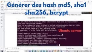 Généaration des Hash openssl [upl. by Austin]