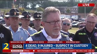 GBI officials Barrow County sheriff discuss deadly Apalachee High School shooting [upl. by Ellenij]