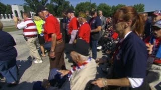 WWII memorial barricades moved for vets [upl. by Earvin421]