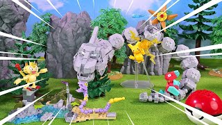 Pokemon Mega Construx  Onix Super Battle  Stop Motion Building [upl. by Timotheus]