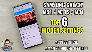 Samsung Galaxy M Series  Top 6 Hidden Settings [upl. by Palocz475]