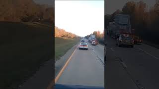 Semi stopped in the Middle of the highway [upl. by Aicnelev]