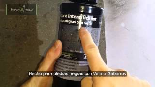 Sellador para Piedras negras Recinto Granito Cantera negra  Impershield [upl. by Haimerej]