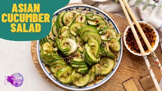 Asian Cucumber Salad  Spiralled Cucumber Salad [upl. by Ynner445]