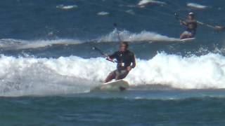 Kiteboarding at the North Shore Oahu Jan 18 2017 Mokuleia Park [upl. by Dronski680]