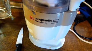 Moulinette S von 1980 als Smoothie Maker  Grüner Smoothie mit Bananenschaum vegan [upl. by Tigdirb]