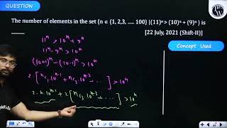 The number of elements in the set \\left\n \in\123 \ldots 100\ \mid11nampgt10n9n [upl. by Nemhauser]