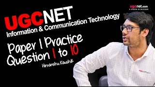 UGC NET Information and Communication Technology Paper 1 Practice Question 01 to 10 [upl. by Lavina]