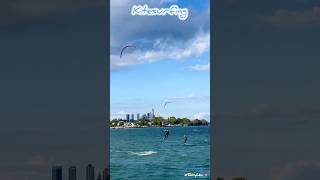 Amazing Kitesurfing in Toronto Lake Ontario 风筝冲浪 Kiteboarding [upl. by Tidwell843]