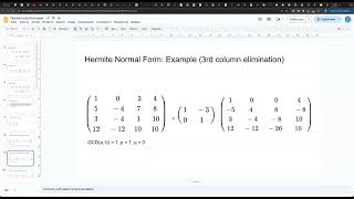 Block Recursive Algorithm of SmithForm 2024 11 11 Alexander Marchuk [upl. by Pilar148]