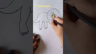 How to Draw Triceratops in easy wayanimaleasy drawing for begner [upl. by Nakeber237]