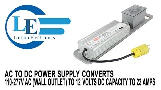 AC to DC Power Supply  Converts 110277V AC wall outlet to 12 Volts DC  Capacity to 23 Amps [upl. by Ryun]