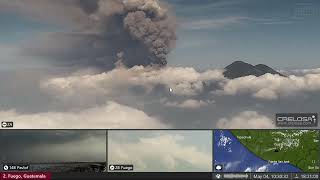 May 4 2023 Large eruption at Fuego Volcano Happening Now [upl. by Lasyrc347]