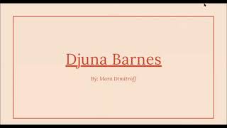 Djuna Barnes [upl. by Kutzenco]