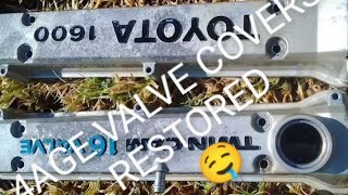 Toyota Corolla 4AGE valve cover restoration [upl. by Susann]