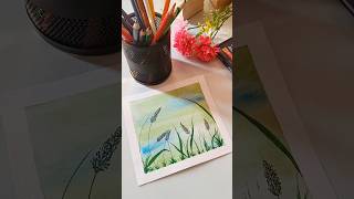 Watercolor Painting Easy  easyandbeautiful watercolor easypainting nature creative [upl. by Torr591]