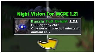 NIGHT VISION For Minecraft PE 121 100 WORKING [upl. by Gavin]