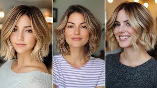 Classic Bob Hairstyles Wavy Shag Haircut 2024 Shoulder Length Hairstyles Bob Hairstyle Trends [upl. by Terej]