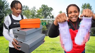 Double Football Boots Unboxing ft Tekkerz Kid amp HAALAND [upl. by Stu]