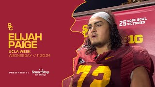 USC OL Elijah Paige  Wednesday of UCLA Week [upl. by Ettenyl]