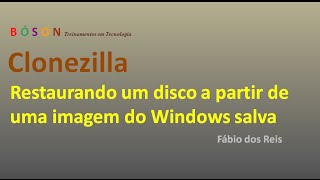 Clonezilla  Restaurando um disco a partir de uma imagem [upl. by Ecirtaeb468]