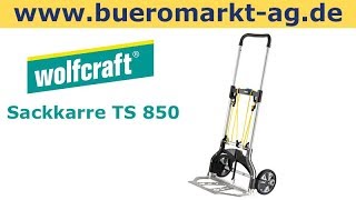 Wolfcraft Sackkarre TS 850 5501000 klappbar Vollgummireifen Tragkraft 100kg Schaufel 49x28cm [upl. by Naret339]