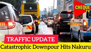 Heavy Rainfall Grips Nakuru City and Paralyzes Traffic [upl. by Oilla]