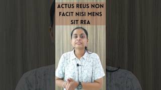 Actus reus non facit nisi mens sit rea  Legal Maxims  Law [upl. by Hayalat989]