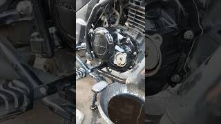 Honda CB shine bs 6 oil filter change shortvideo automobile trending [upl. by Ahsienor]