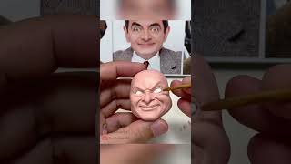 Clay Artisan JAY ：Crafting Mr Bean’s Expressive Clay Portrait [upl. by Eibber90]