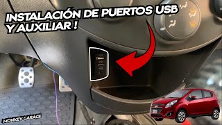 Instalación de puertos usb y auxiliar Chevrolet Spark Gt [upl. by Ennaira]