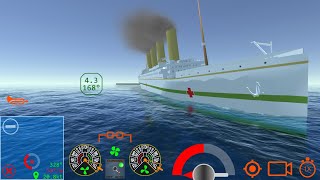 HMHS Britannic Sinking But Good Graphics  Ship Handling Simulator  Ship Mooring 3D [upl. by Arbua]