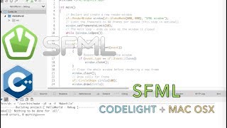 SFML with CodeLite on Mac OS Setup [upl. by Ahcire]