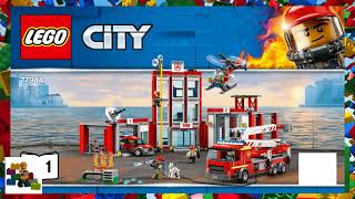 LEGO instructions  City  Fire  77944  Fire Station Headquarters Book 1 [upl. by Nipsirc276]