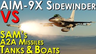 DCS World F16C Viper and AIM9X Sidewinder Testing [upl. by Yetty]