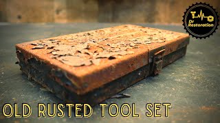 Restoration of Old Rusty Socket Set Toolbox  WOODEN Insert [upl. by Kavanaugh]