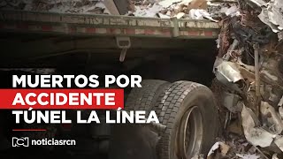 Grave accidente de una tractomula sin frenos en el túnel de La Línea dejó dos fallecido [upl. by Shelby]