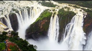 Jog Falls  2019  Aerial Film  Karnataka One State Many Worlds [upl. by Ocker]