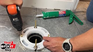 Toilet Install With Flange Sitting To Low Start To Finish [upl. by Kunz]