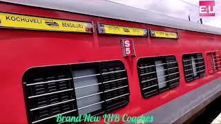 BRAND NEW LHB TRAIN  KOCHUVELI EXPRESS AT BANGALORE STATION [upl. by Algernon305]