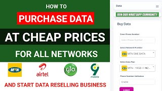 Purchase Cheap Data for All Networks [upl. by Aititel621]