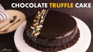 Best Eggless Chocolate Truffle Cake Recipe No Oven  Step by step Truffle Cake  Cooking for joy [upl. by Ansilma]