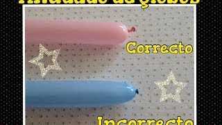 TIPS SOBRE EL ANUDADO DE LOS GLOBOS PARA HACER FIGURAS DE GLOBOFLEXIA [upl. by Eiliab]