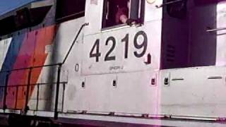 NJ Transit GP40PH2 4219 leaving Red Bank NJ [upl. by Bent]