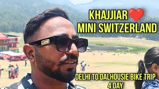 Khajjiar  Mini Switzerland  Delhi to Dalhousie bike trip 4 day couple travel vlog travelvlog [upl. by Schumer]