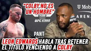 Leon Edwards habla tras derrotar a Colby Covington [upl. by Bundy302]