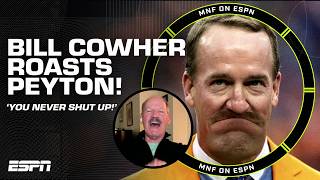 Coach Bill Cowher ROASTS Peyton Manning 🗣️ He never quits talking  ManningCast [upl. by Nnywg]