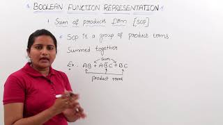 Boolean Expression Representation in Sum of Products Form [upl. by Atila159]