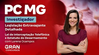 Concurso PC MG Investigador  Lei de Interceptação Telefônica e Estatuto do Desarmamento [upl. by Aleyak72]